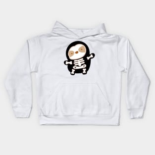 Cute Halloween Skeleton Sloth Kids Hoodie